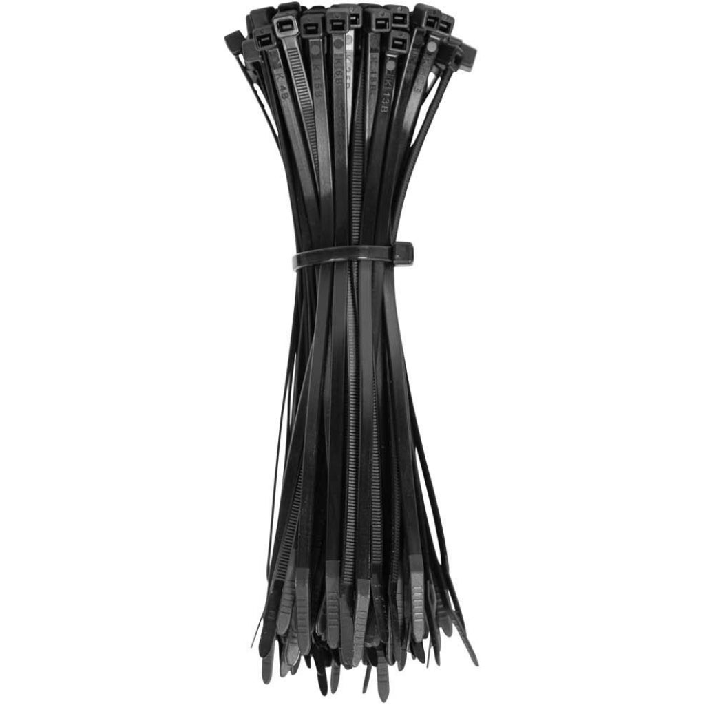 UV Cable Tie Black 6" 100/pack