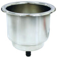 Stainless Recessed Drink Holder W/Spigot.