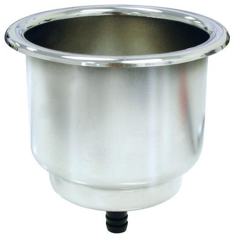 Stainless Recessed Drink Holder W/Spigot.