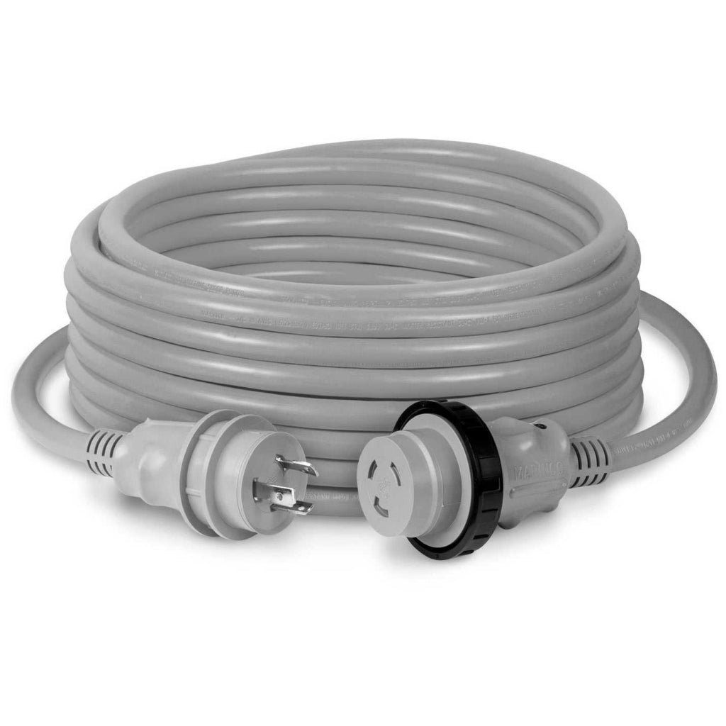 Marinco Shorepower Cordset with LED- 50' 30A Grey