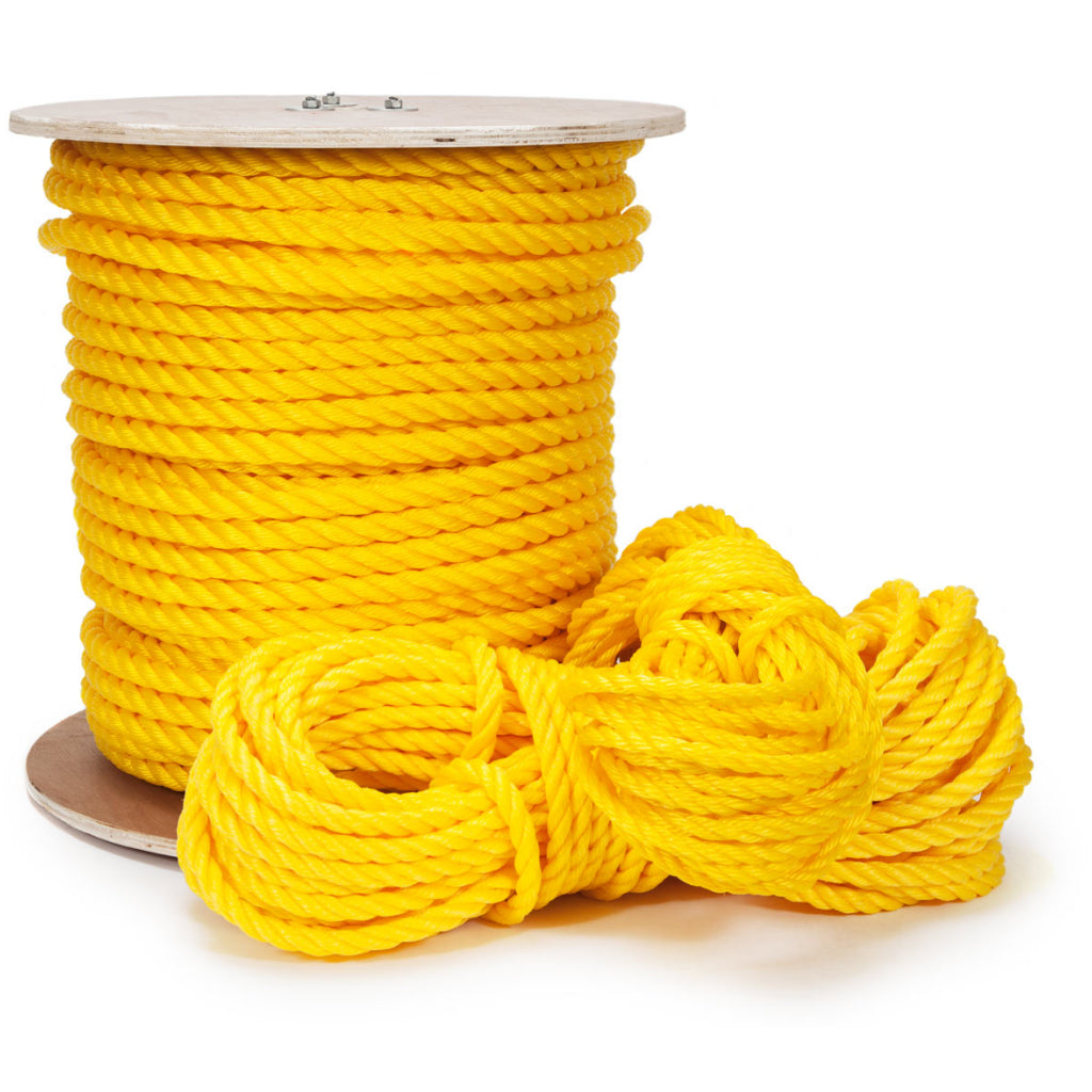 Polypropylene 5/8" Twisted Yellow Rope 6,985lbs BS