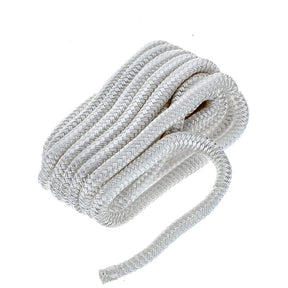 Braided Nylon Dock Line w/Eye, 5/8" x 30', White