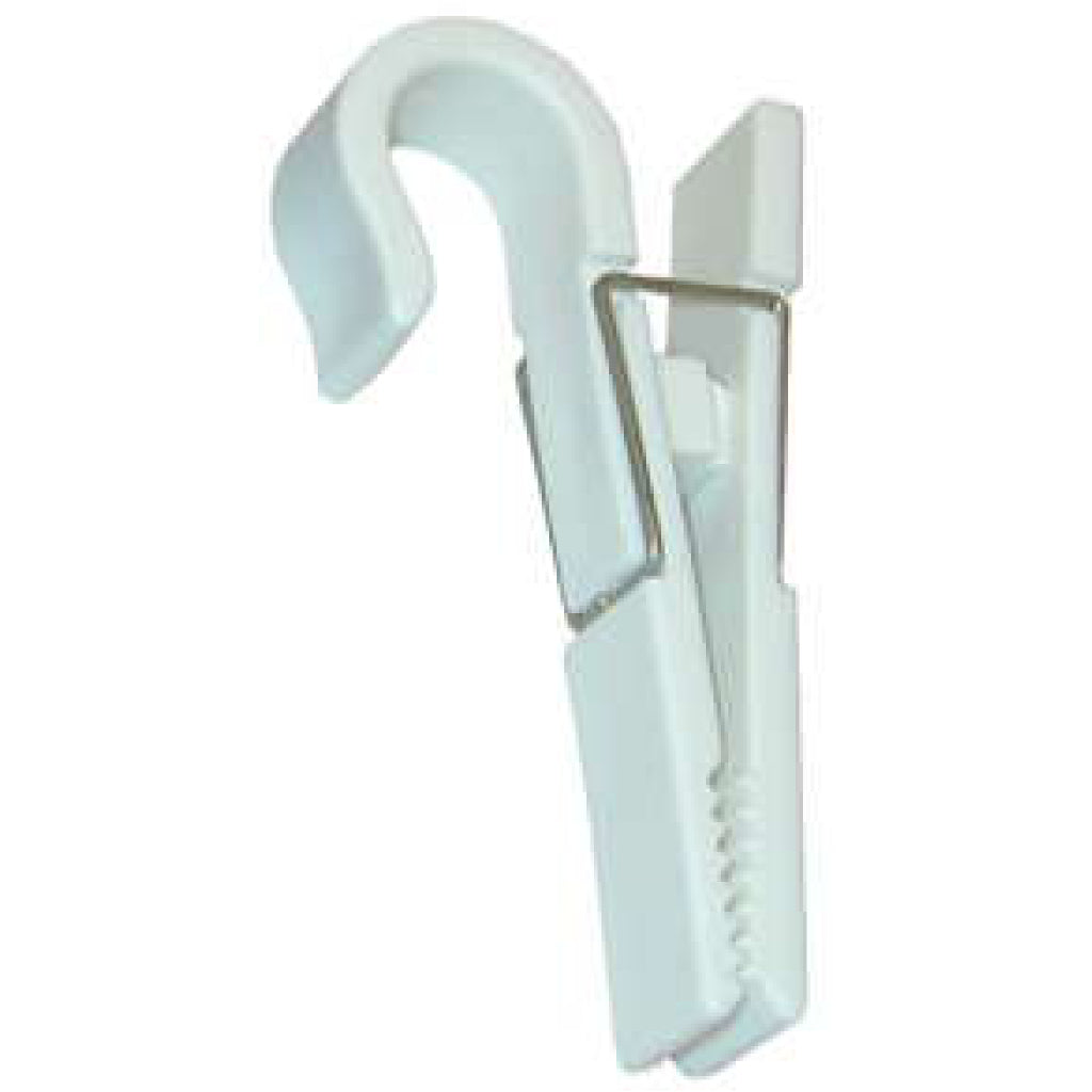 White Aqua Clip Utility Rail Clip.