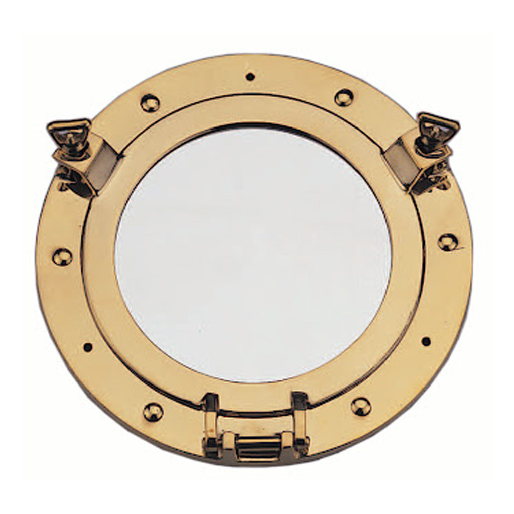 91540 Porthole Mirror - 12", Brass