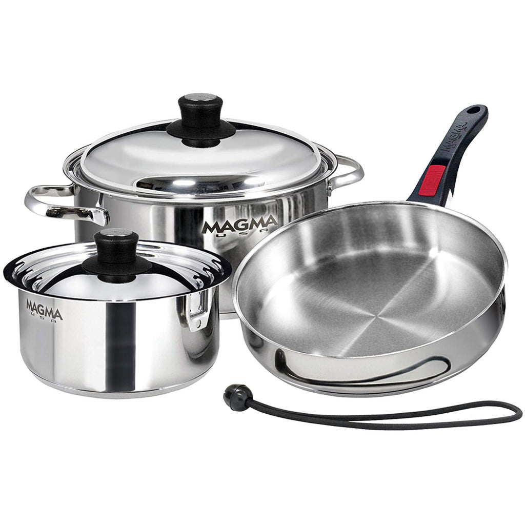 Pots Of Of Magma 7pc Stainless Steel Induction Pot Set.