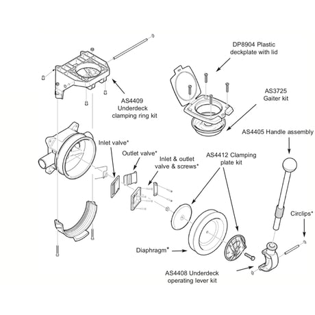 Whale Titan Pump Neoprene Service Kit