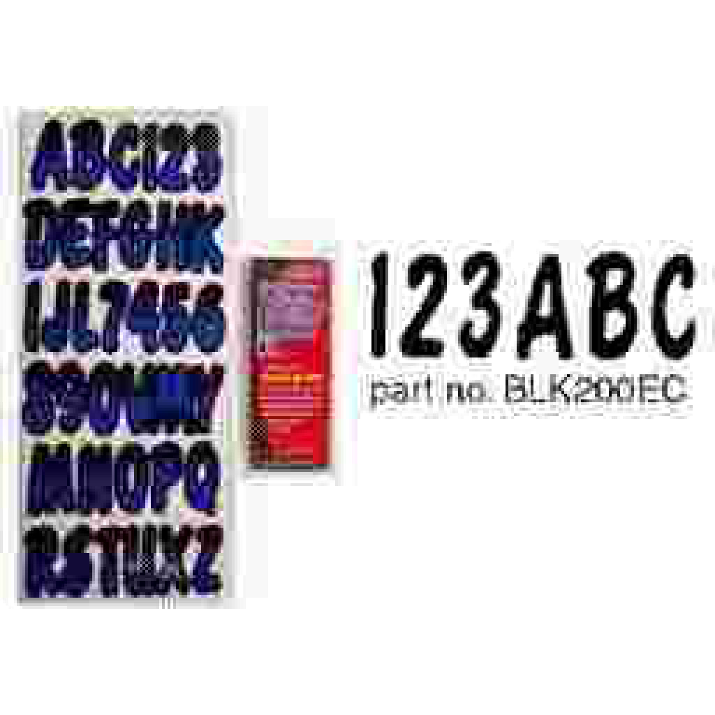 Hardline Number Kit - Series 200 Black