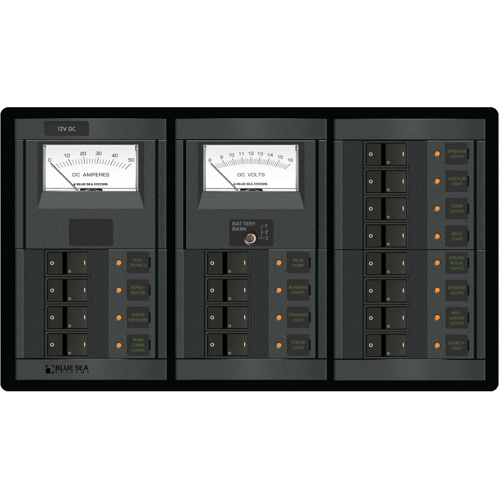 Blue Sea 12V 16 Pos. DC Panel