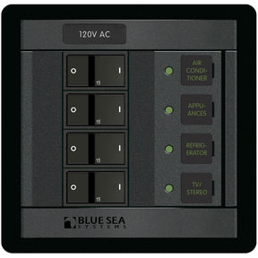 Blue Seas Systems 120 Volt AC 4 Position Panel 