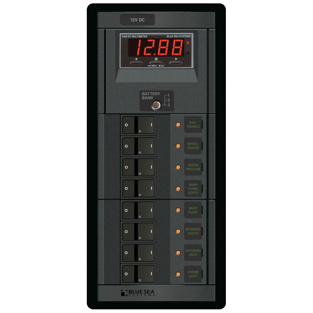 Blue Sea 12V 8 Pos. DC Panel