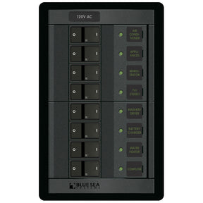 Blue Sea 120V AC 8 Pos. Panel
