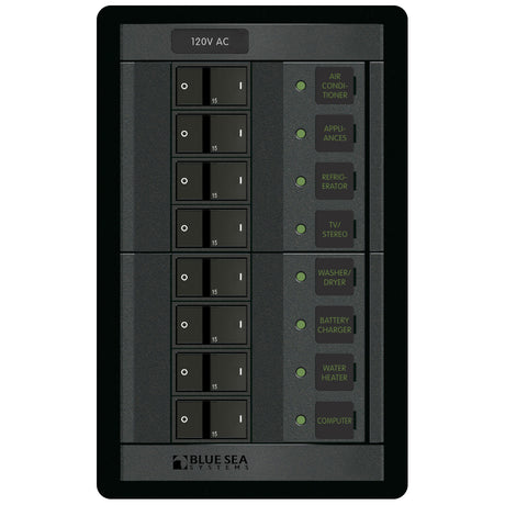 Blue Sea 120V AC 8 Pos. Panel