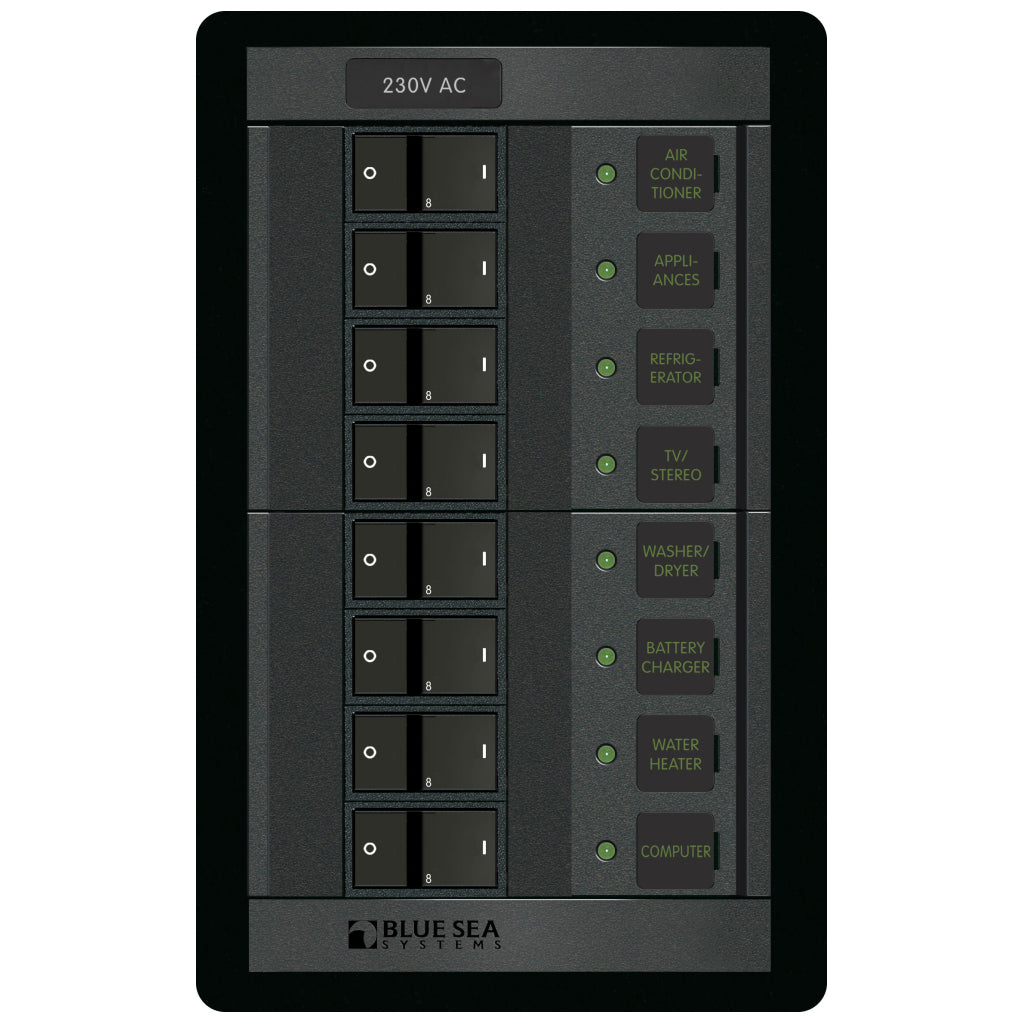 Blue Sea 230V AC 8 Pos. Panel