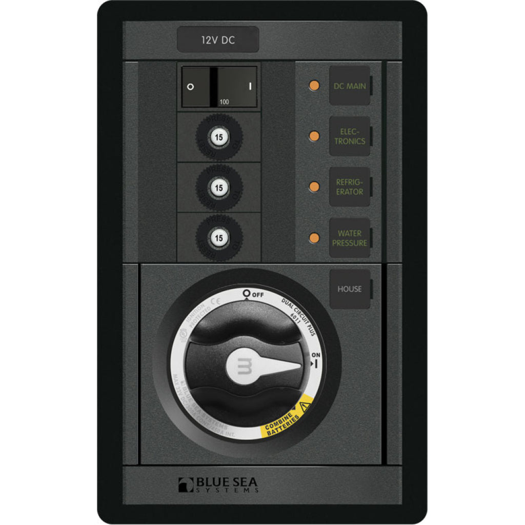 Blue Sea M-Series Dual Circuit Plus Panel