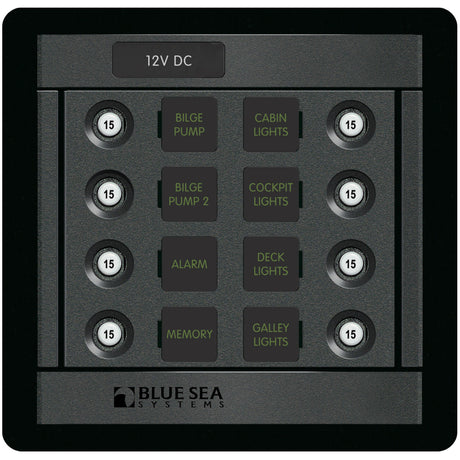 Blue Sea DC 8 Pos. CLB Square Panel