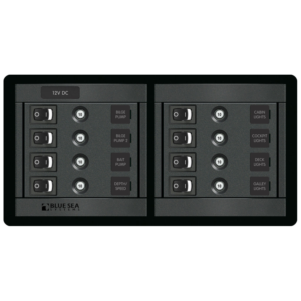 Blue Sea CLB Horizontal 8 Pos. Switch Panel