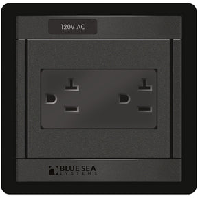 Blue Sea 120V 360 Panel AC Dual Outlet 