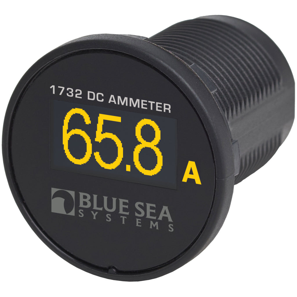 Blue Sea Yellow Mini OLED Ammeter