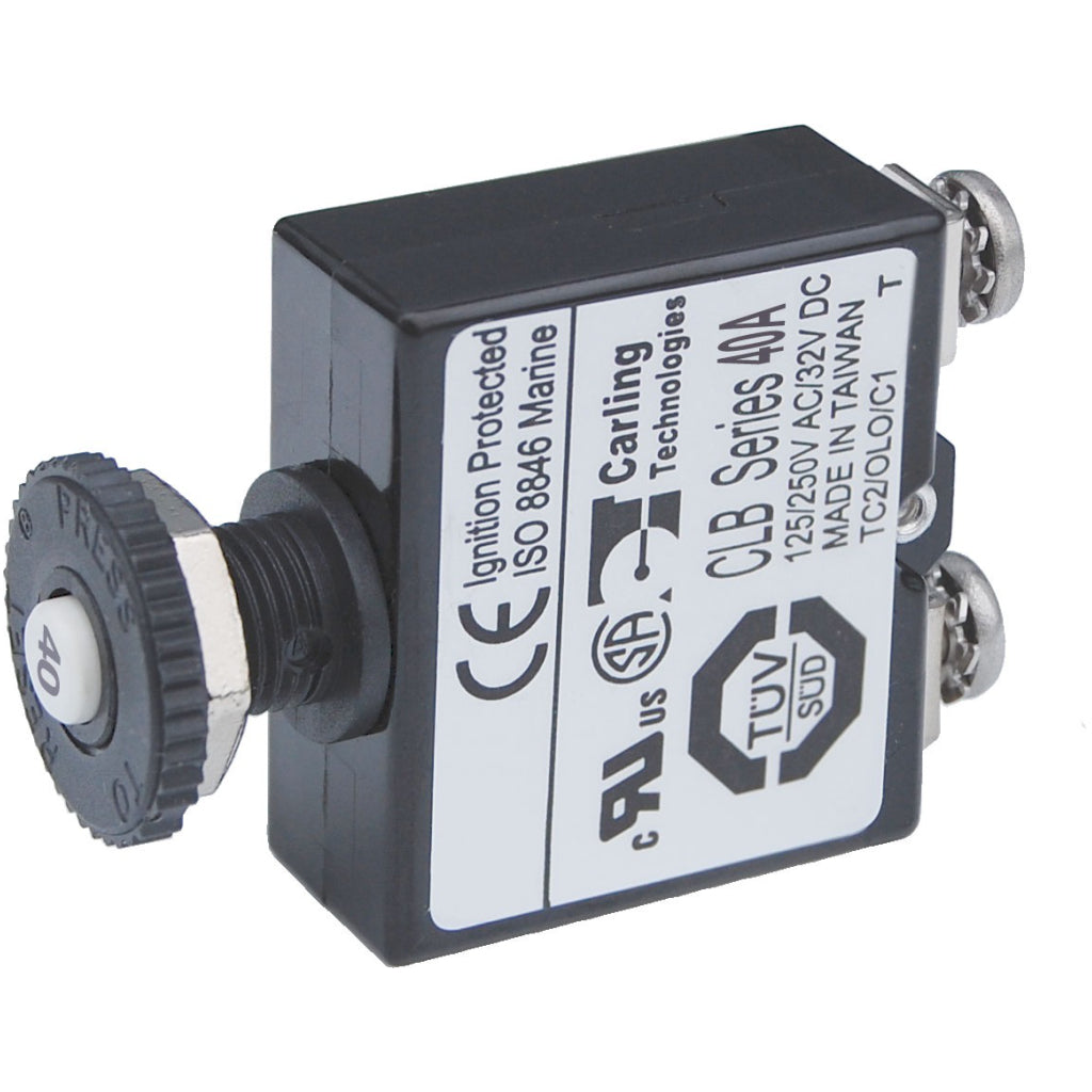 Blue Sea Push Button Circuit Breaker - 40A