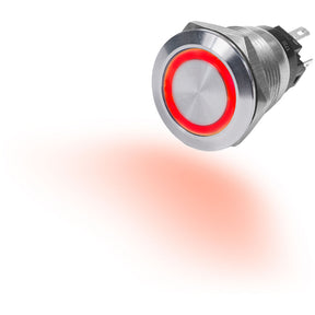 Blue Sea Push Button LED Ring Switch