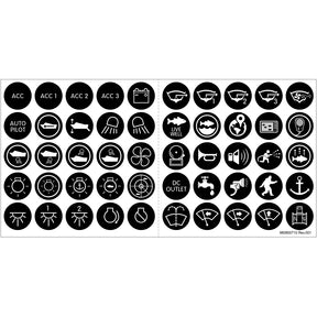 Blue Sea Push Button Switch Label Kit