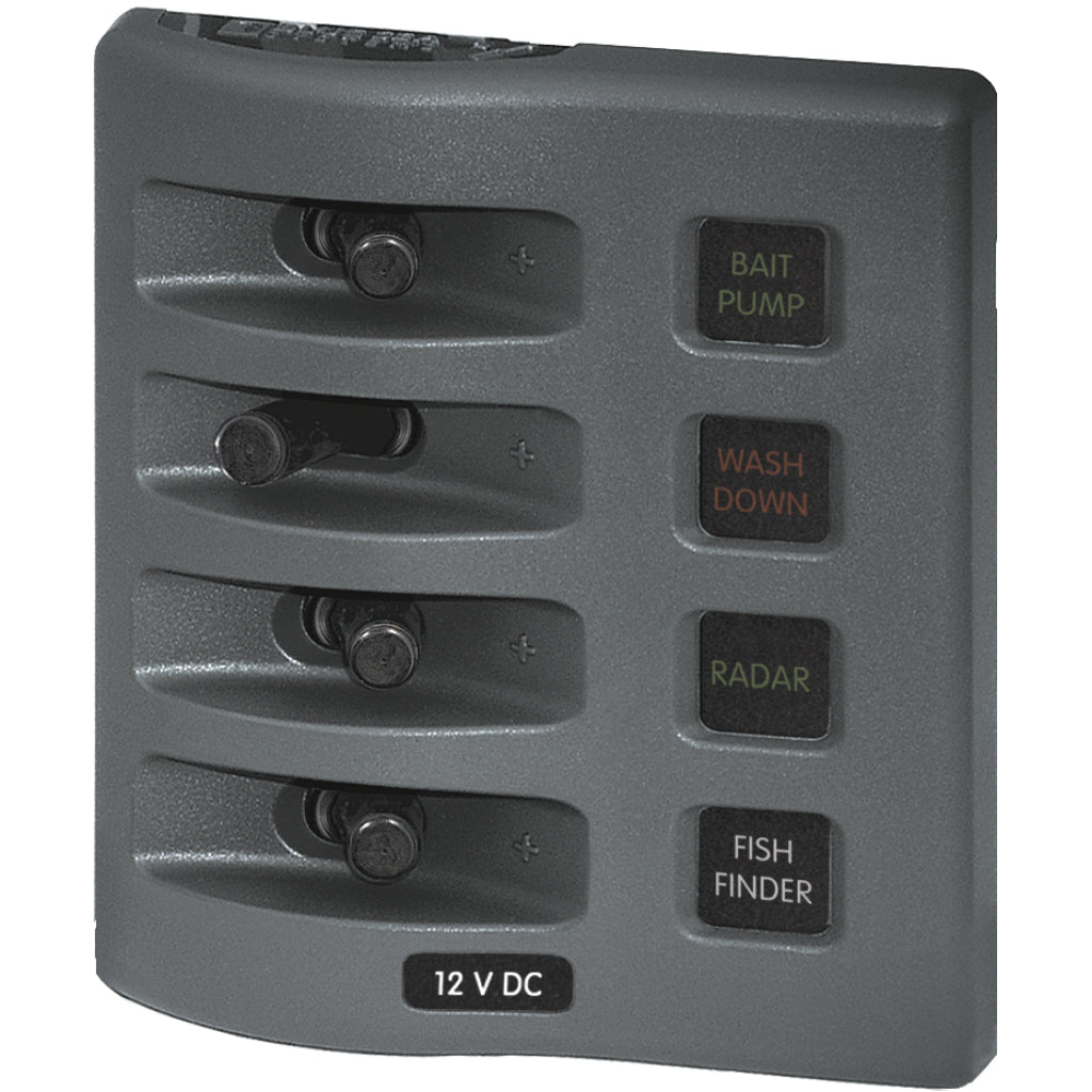Blue Sea WeatherDeck 12V DC Fuse Panel 4 Pos.