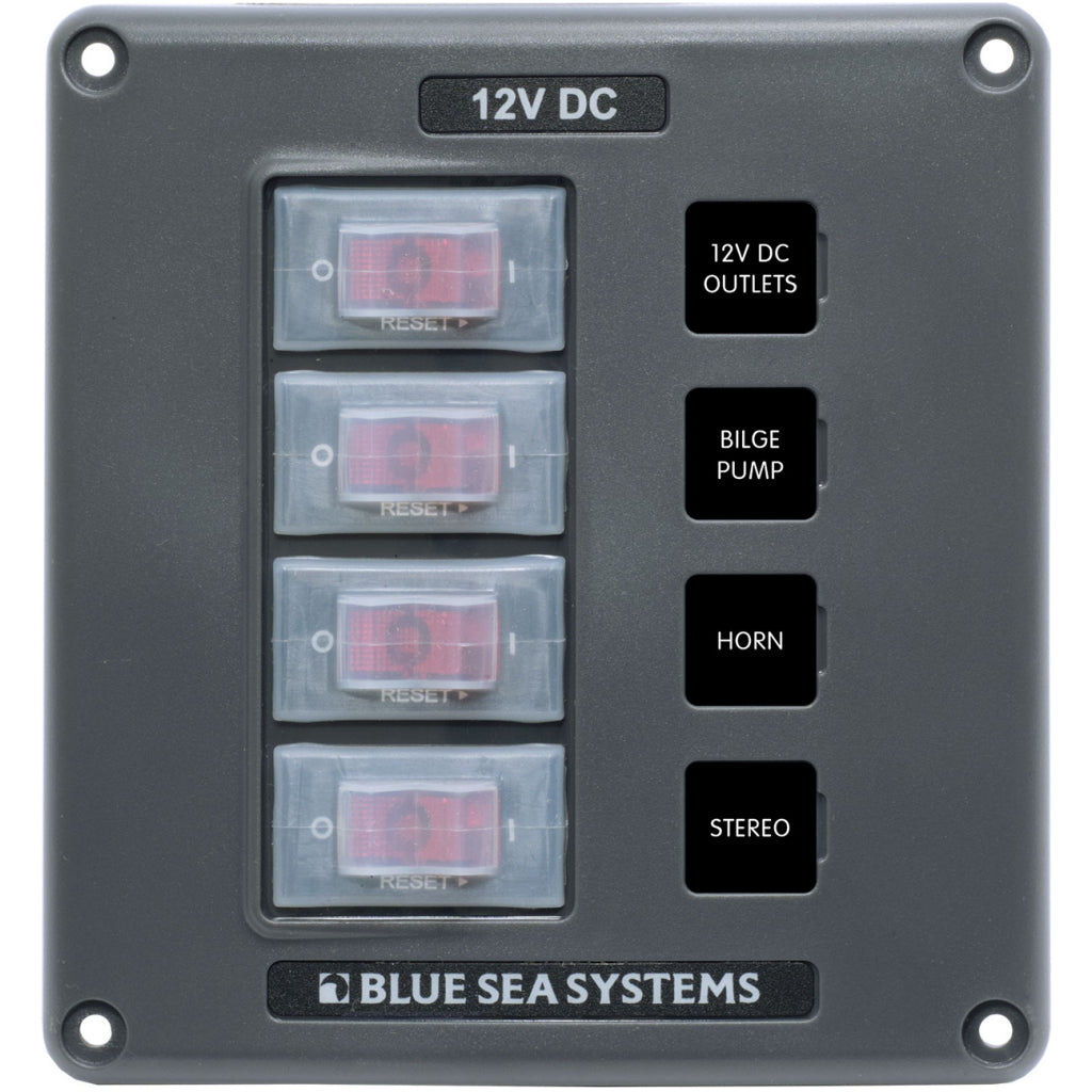 Blue Sea Gray Circuit Breaker Switch Panel