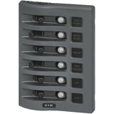 Blue Sea 4376 12V DC Circ. Br. Pan. Gray 6 Pos.