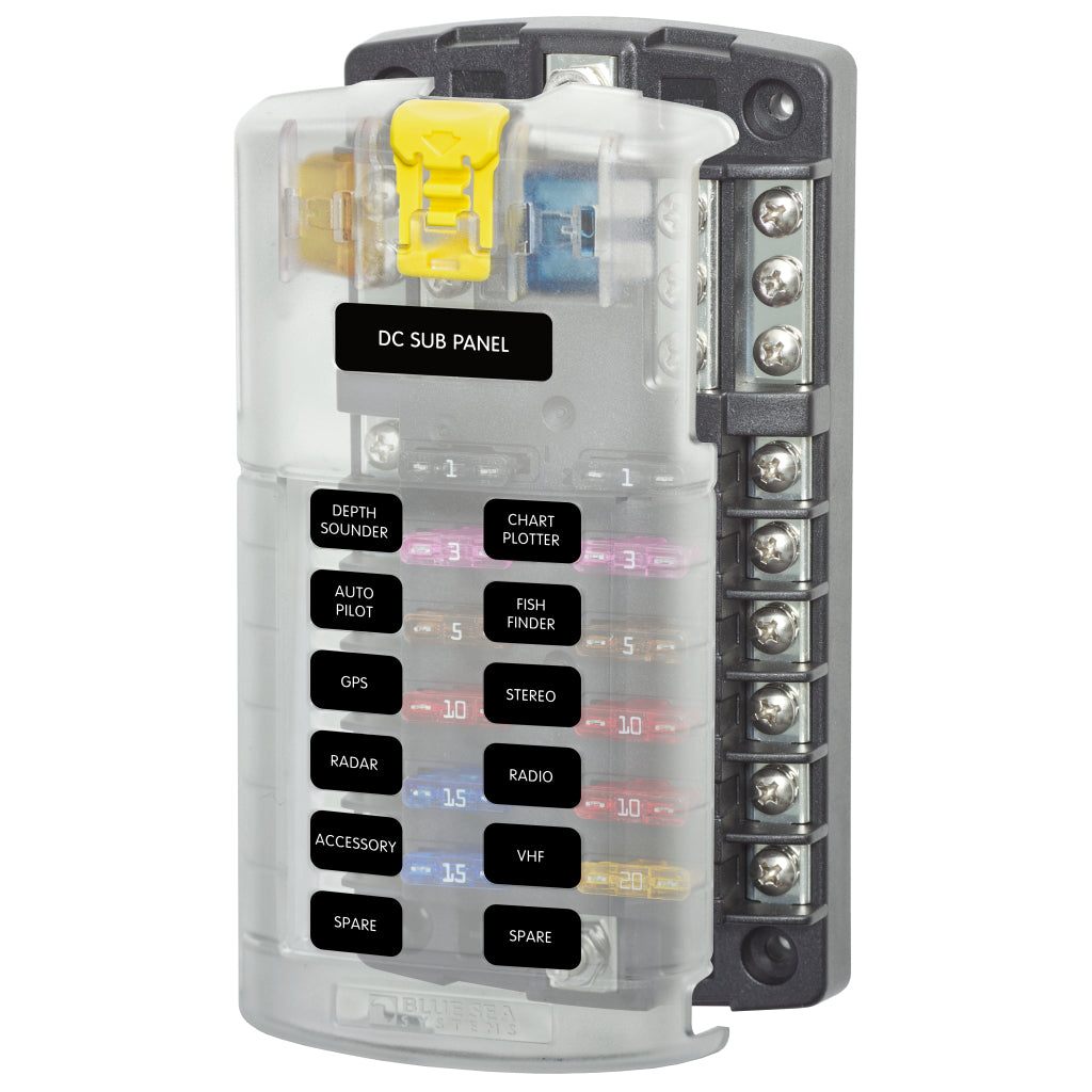 Fuse Block ATO 12 Circuit w/Ground