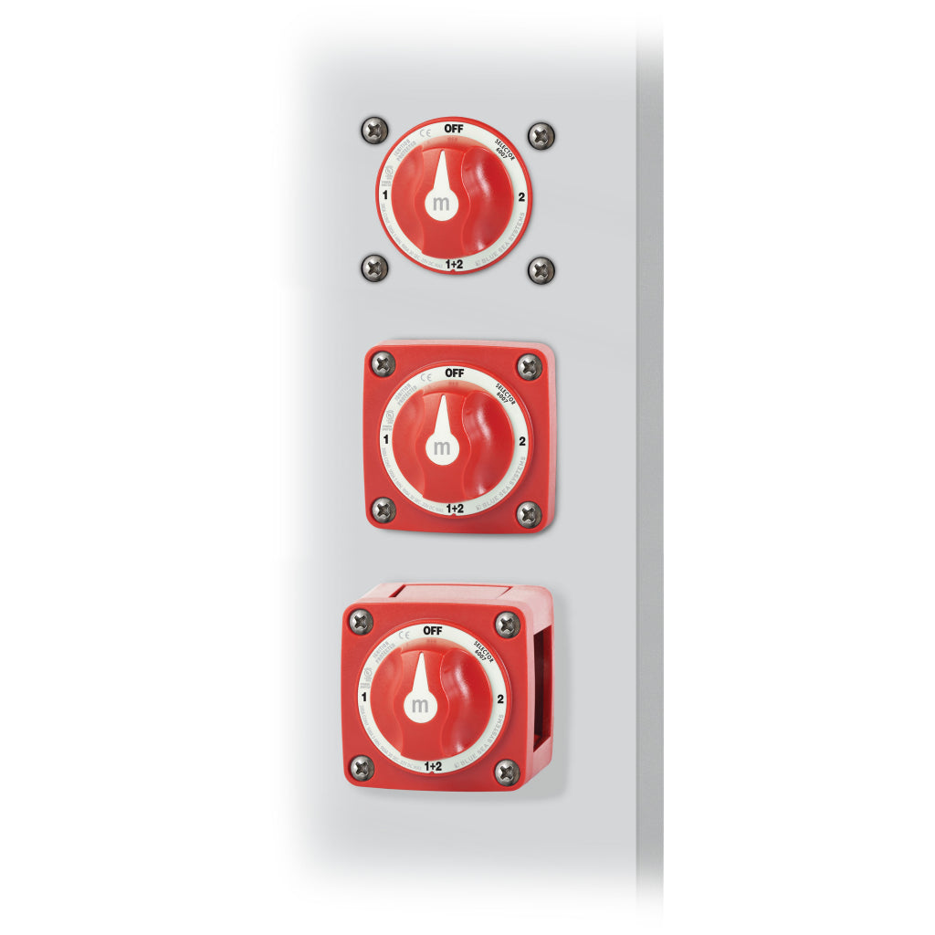 Blue Sea 6007 Mini Selector Battery Switch- Red