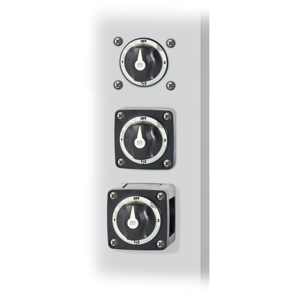 Blue Sea m-Series Mini Selector Battery Switch Mounting Options
