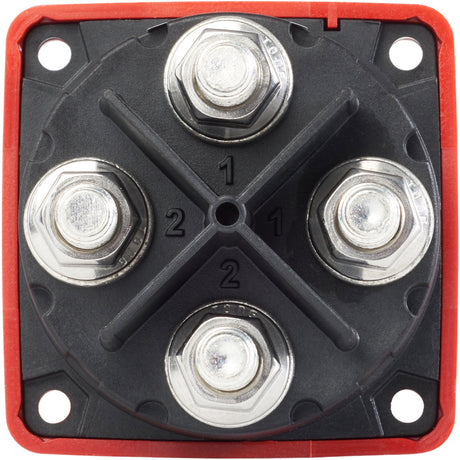 Blue Sea 6010 Mini Dual Circuit Battery Switch-Red