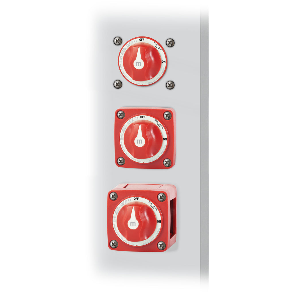 Blue Sea 6010 Mini Dual Circuit Battery Switch-Red