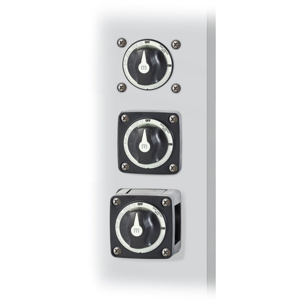 Blue Sea Mini Dual Circuit Battery Switch Mounting Options