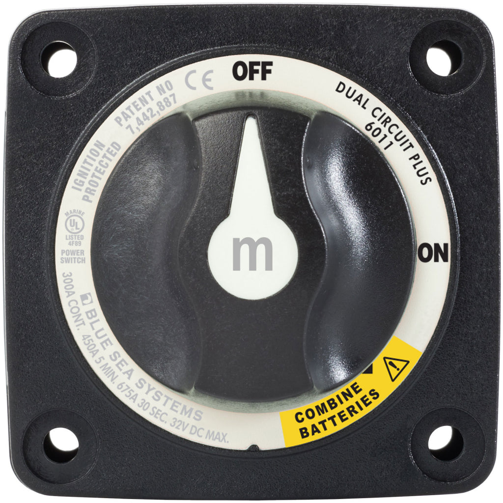 Blue Sea Mini Dual Circuit Plus Battery Switch Front