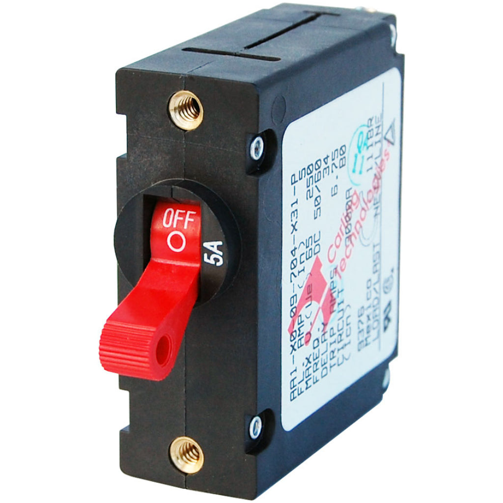 Blue Sea A-Series Red Toggle Circuit Breaker