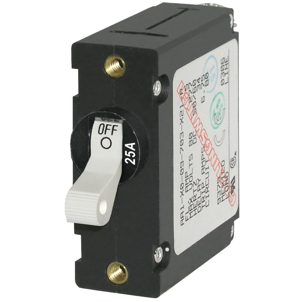 Blue Sea Single Pole Circuit Breaker - 25A White