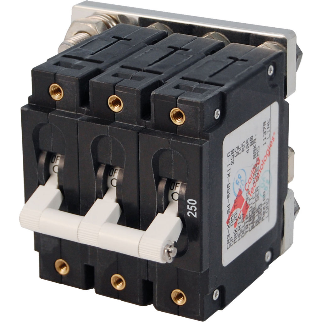 Blue Sea C-Series 250A Flat Rocker Circuit Breaker