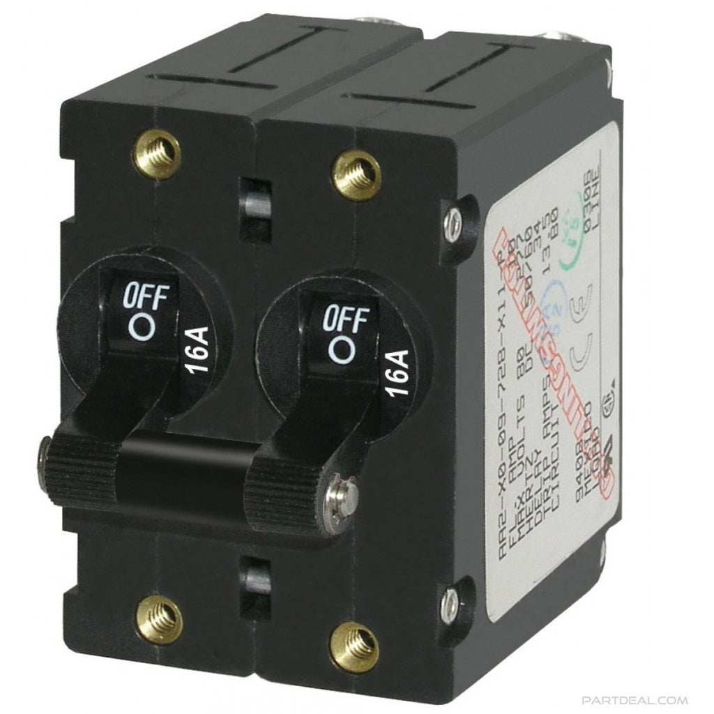 Blue Sea 16A A-Series Double Pole Circuit Breaker