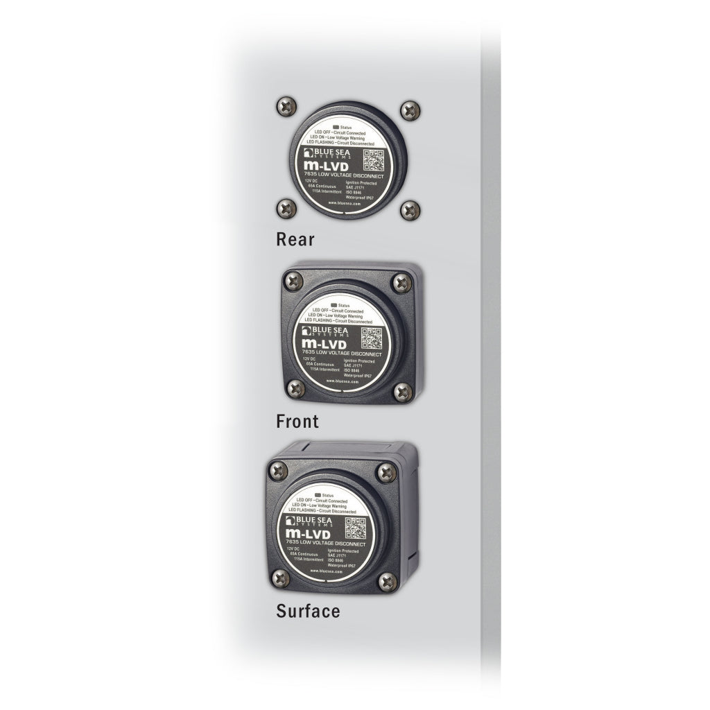 Blue Sea m-LVD Low Voltage Disconnect Mounted