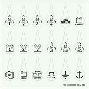 Blue Seas Systems Battery Switch ICON Label Kit
