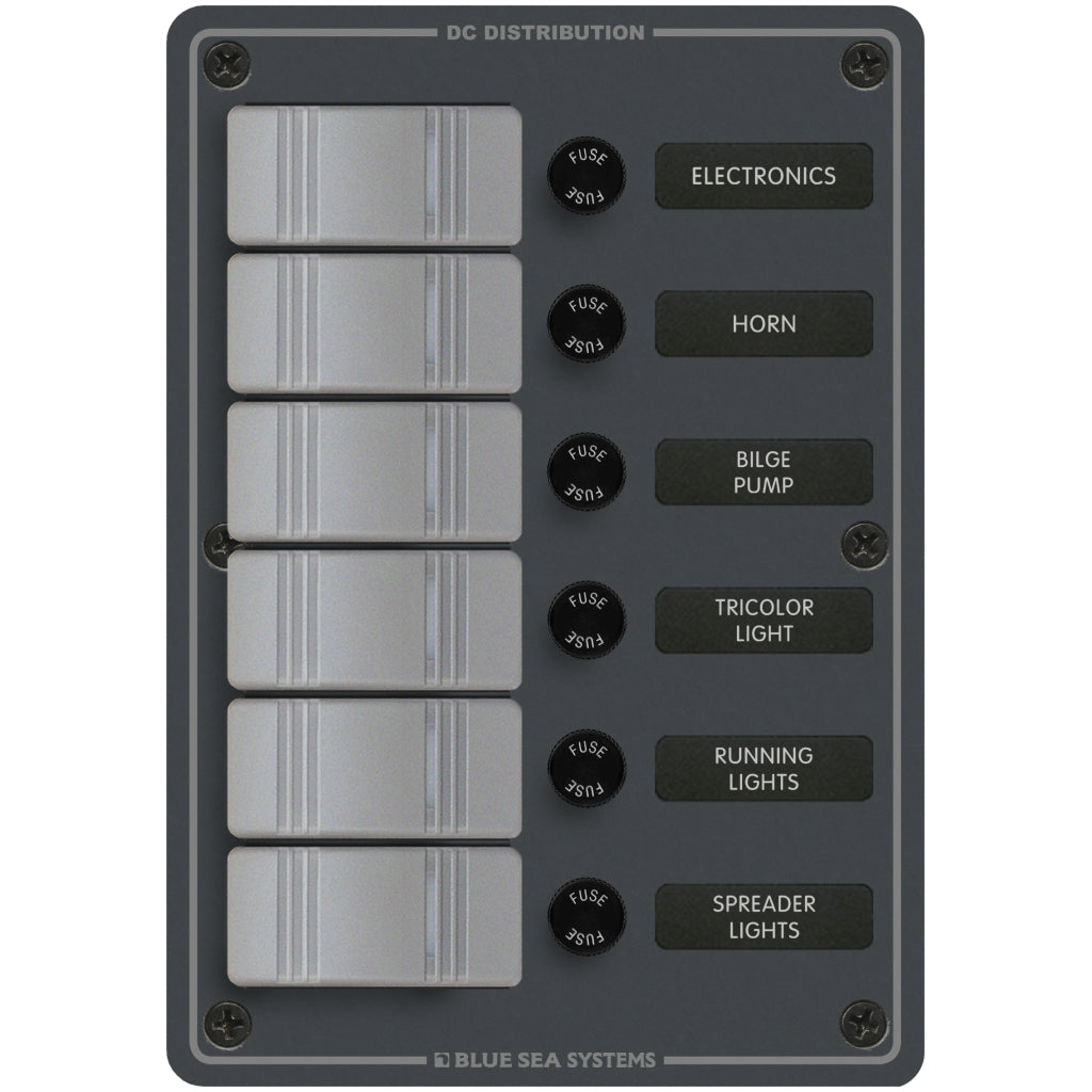 Blue Sea 8053 6 Position-Slate Gray