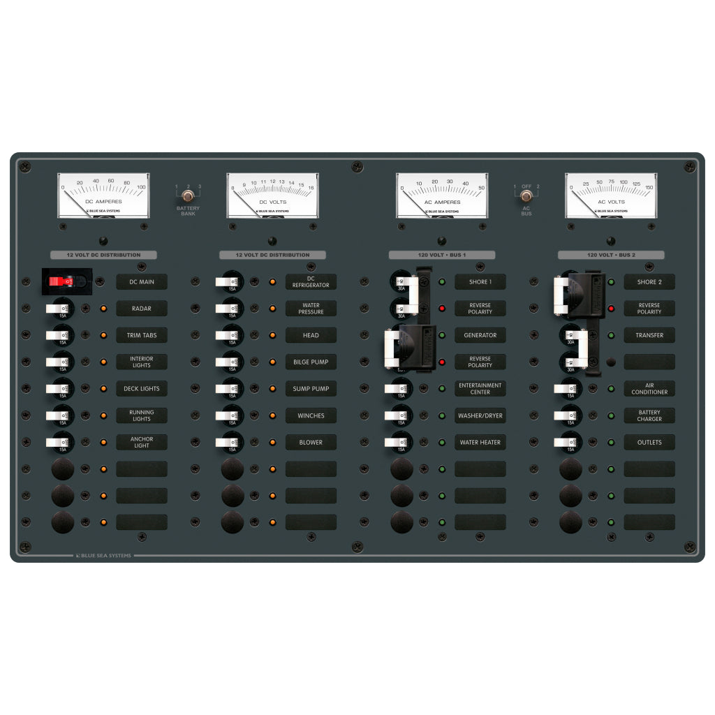 Blue Sea 8086 AC 3 Source + 12 Pos/DC Main + 19Pos