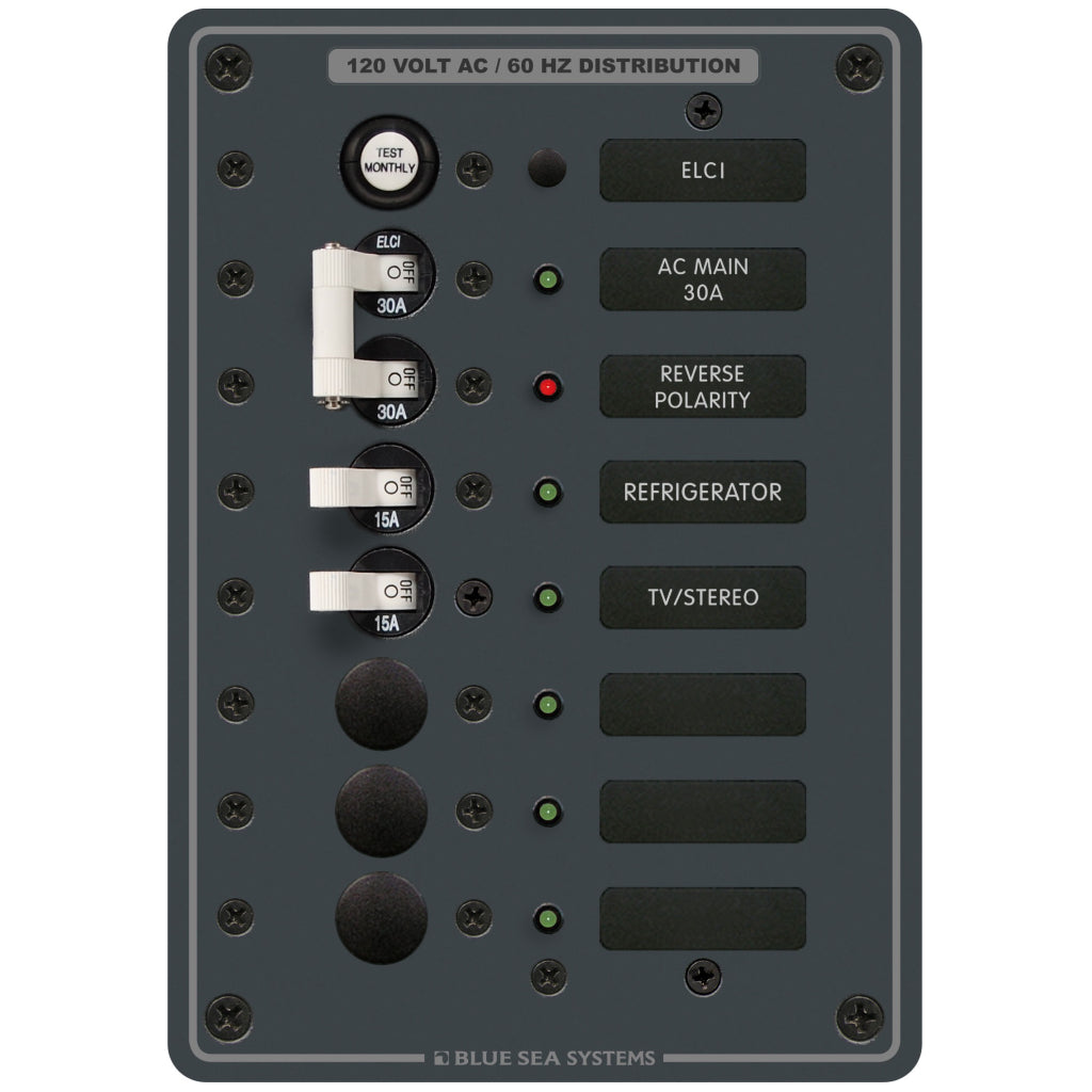 Blue Sea 8101 ELCI Main 30A Double Pole + 2 Pos