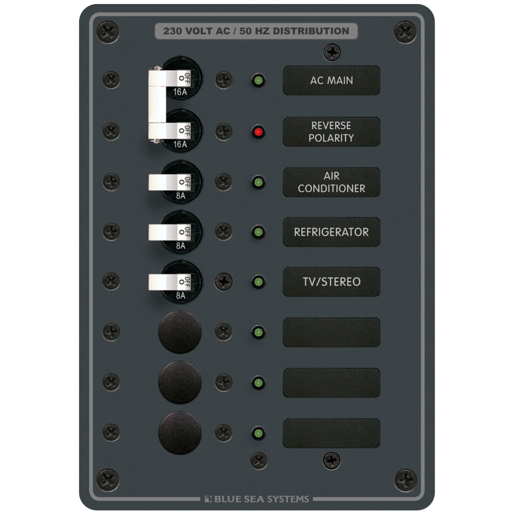 Blue Sea AC Main 6 Pos. Panel
