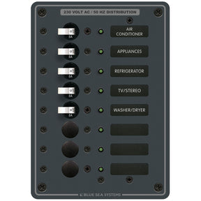 Blue Sea European AC 8 Pos. Panel