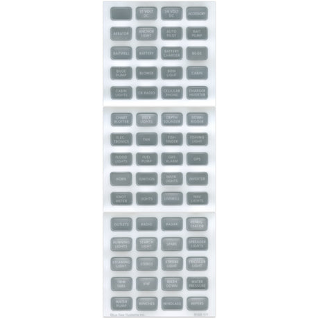 Blue Seas Systems Gray 60 Label Set
