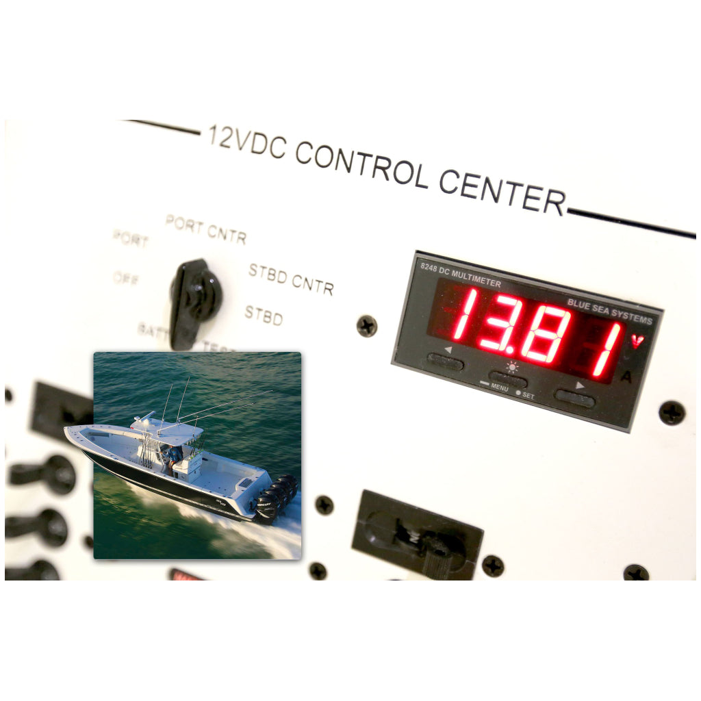 Blue Sea 8248 DC Digital Multi-Func. Meter w/Alarm