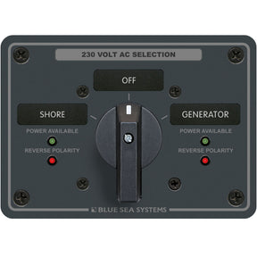 Blue Sea AC 65A 2 Pos. Rotary Switch Panel 