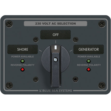 Blue Sea AC 65A 2 Pos. Rotary Switch Panel 